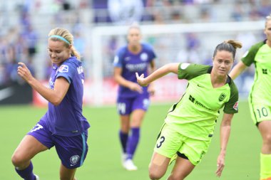Orlando Pride 21 Temmuz 2018 'de Orlando Florida' daki Exploria Stadyumu 'nda Seattle Reign FC' ye ev sahipliği yapmaktadır. Fotoğraf: Marty Jean-Louis