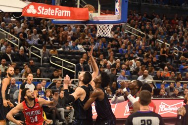 Orlando Magic 20 Mart 2019 Çarşamba günü Orlando Florida 'daki Amway Center' da Louisiana Pelikanlarına ev sahipliği yapıyor.. 