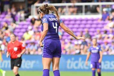 Orlando Pride 21 Temmuz 2018 'de Orlando Florida' daki Exploria Stadyumu 'nda Seattle Reign FC' ye ev sahipliği yapmaktadır. Fotoğraf: Marty Jean-Louis