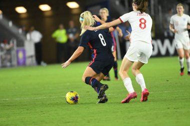 5 Mart 2020 'de Orlando Florida' daki Exploria Stadyumu 'nda düzenlenen 2020 SheBelieves Kupası' nda ABD - İngiltere Karşılaşması 