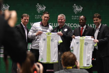 Basın Konferansı futbolcularının görüntüsü