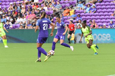 Orlando Pride 21 Temmuz 2018 'de Orlando Florida' daki Exploria Stadyumu 'nda Seattle Reign FC' ye ev sahipliği yapmaktadır. Fotoğraf: Marty Jean-Louis