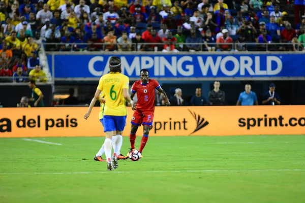 Brasil Enfrenta Haití Durante Copa América Centenario Orlando Florida Camping — Foto de Stock