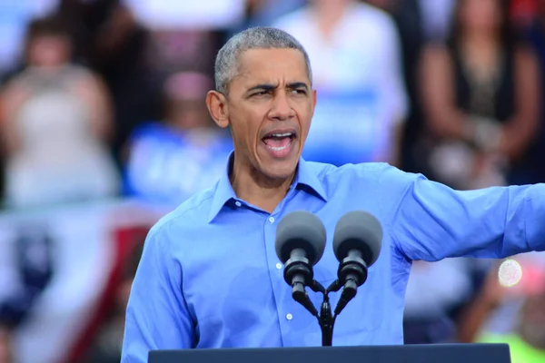 President Barack Obama Speaks Campaign Rally Osceola Heritage Park Stadium — Stock Photo, Image