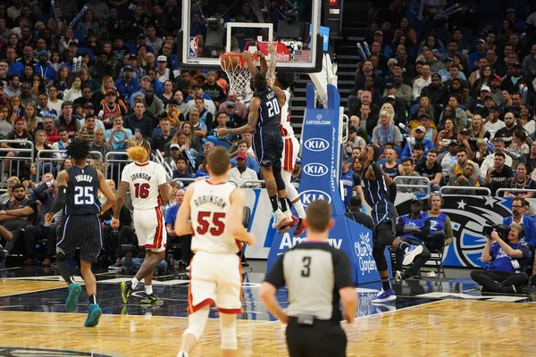 Orlando Magic Gastheer Van Miami Heat Het Amway Center Orlando — Stockfoto