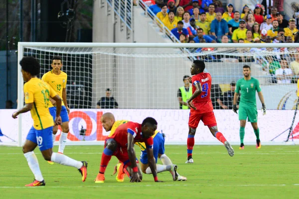 Brasil Enfrenta Haiti Durante Centenário Copa América Orlando Florida Camping — Fotografia de Stock