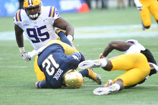 Notre Dame Gegen Lsu Während Des Citrus Bowl Camping World — Stockfoto