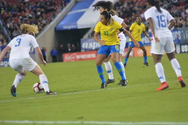 Shebelieves Cup Finale Met Usa Brazilië Raymond James Stadium Tampa — Stockfoto