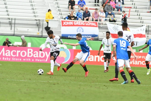 Rangers Corinthians Durante Copa Flórida Spectrum Stadium Janeiro 2018 Orlando — Fotografia de Stock