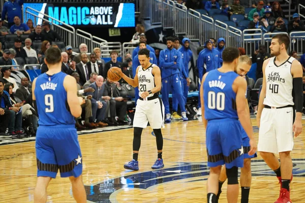 Orlando Magic Φιλοξενεί Clippers Στο Amway Center Στο Ορλάντο Φλόριντα — Φωτογραφία Αρχείου