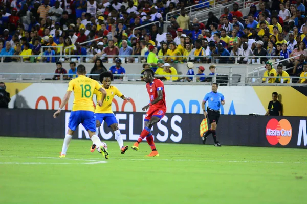 Brazília Szembesül Haitivel Copa America Centenario Alatt Orlando Floridában Camping — Stock Fotó