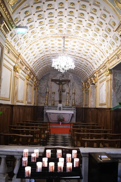 Interior Una Pequeña Iglesia Francia — Foto de Stock