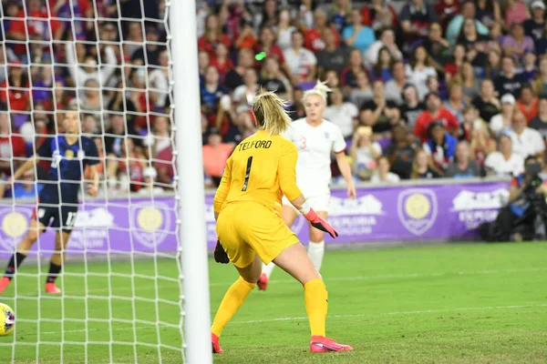 Usa Anglie Zápas Během 2020 Shebelieves Cup Stadionu Exploria Orlando — Stock fotografie