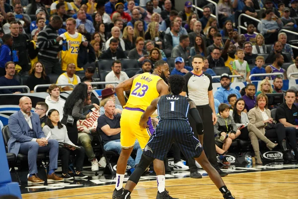 Orlando Magic Φιλοξενεί Τους Lakers Στο Amway Center Στο Orlando — Φωτογραφία Αρχείου