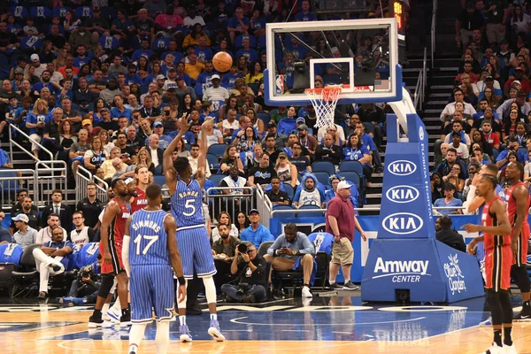 Orlando Magic Recebe Miami Heat Amway Center Orlando Florida Outubro — Fotografia de Stock