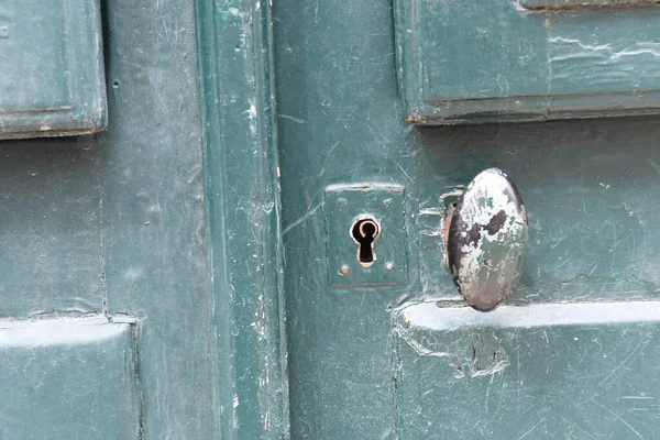 View Old Door Lock — Stock Photo, Image