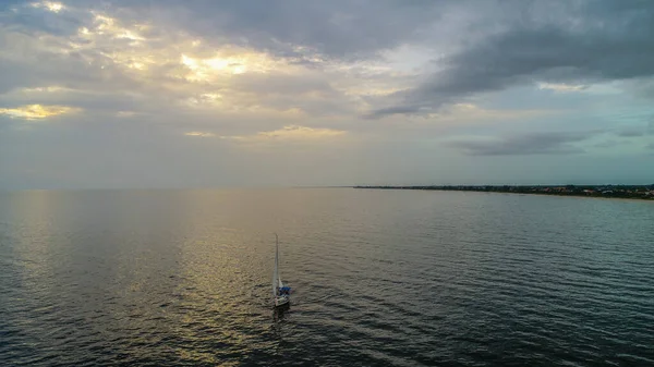 Vista Aérea Hermosa Ciudad Clearwater Florida Agosto 2017 — Foto de Stock