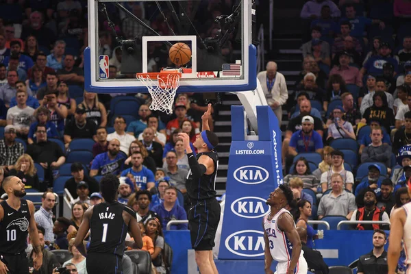 Orlando Magic Empfangen Montag Den März 2019 Die Philadelphia 76Ers — Stockfoto