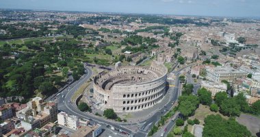 İtalya 'nın Roma' daki ünlü mezarının havadan görünüşü.. 