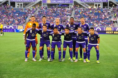 Orlando City SC sunucusu Sporting Kansas City Orlando Florida 'daki Dünya Kampı Stadyumu' nda 13 Eylül 2015 'te.