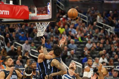 Orlando Magic 28 Şubat 2020 tarihinde Orlando Florida 'da Amway Center' da Minnesota Timberwolves 'a ev sahipliği yapar..  