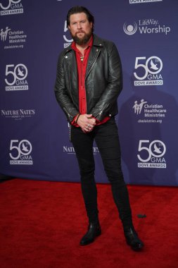 15 Ekim 2019 'da Nashville, Tennessee' deki Linbscome Üniversitesi 'nde verilen 50. GMA Dove Ödülleri sırasında kırmızı halı. 