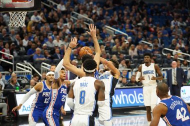 Orlando Magic, Philadelphia 76ers 'ı 13 Kasım 2019 Çarşamba günü Amway Center' da ağırlamaktadır. Fotoğraf: Marty Jean-Louis