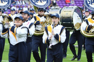 Orlando Florida Exploria Stadyumu 'ndaki 2019 Tedavi Kupası 21 Aralık 2019 Georgia Southern Eagles' a karşı Liberty Flames.  