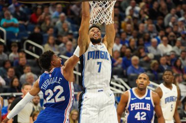Orlando Magic, Philadelphia 76ers 'ı 13 Kasım 2019 Çarşamba günü Amway Center' da ağırlamaktadır. Fotoğraf: Marty Jean-Louis