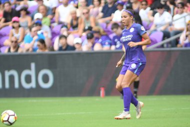 Orlando Pride 21 Temmuz 2018 'de Orlando Florida' daki Exploria Stadyumu 'nda Seattle Reign FC' ye ev sahipliği yapmaktadır. Fotoğraf: Marty Jean-Louis