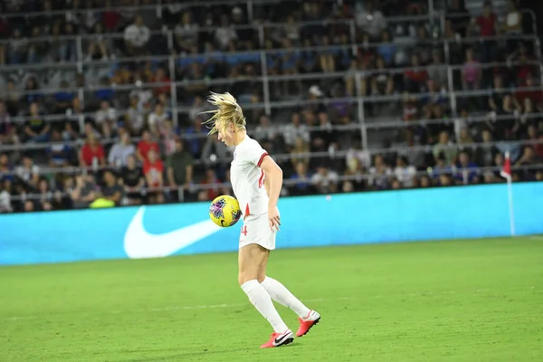 Eua Inglaterra Jogo Durante Copa Shebelieves 2020 Estádio Exploria Orlando — Fotografia de Stock