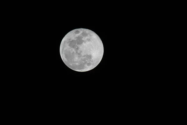 夜空中满月的美丽景色 — 图库照片