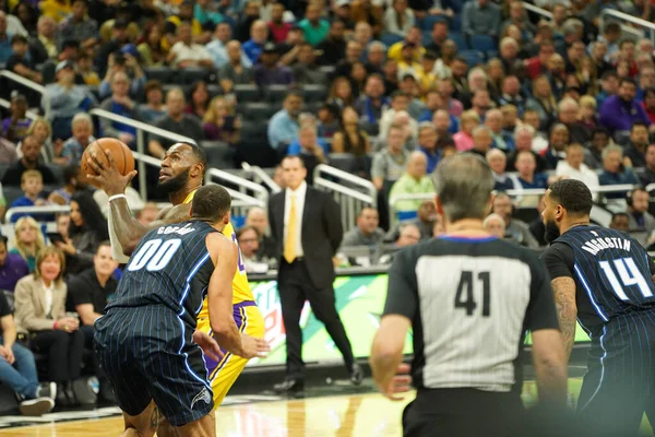 Orlando Magic Φιλοξενεί Τους Lakers Στο Amway Center Στο Orlando — Φωτογραφία Αρχείου