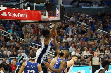 Orlando Magic, Philadelphia 76ers 'ı 13 Kasım 2019 Çarşamba günü Amway Center' da ağırlamaktadır. Fotoğraf: Marty Jean-Louis