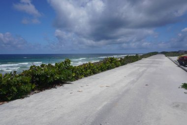 Sahilden güzel bir deniz manzarası 
