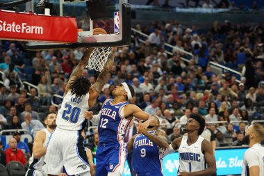 Orlando Magic, Philadelphia 76ers 'ı 13 Kasım 2019 Çarşamba günü Amway Center' da ağırlamaktadır. Fotoğraf: Marty Jean-Louis