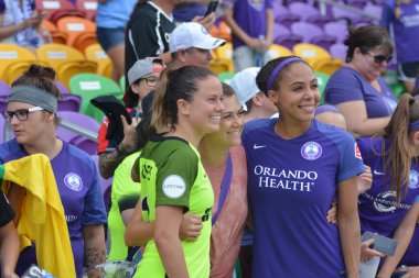 Orlando Pride 21 Temmuz 2018 'de Orlando Florida' daki Exploria Stadyumu 'nda Seattle Reign FC' ye ev sahipliği yapmaktadır. Fotoğraf: Marty Jean-Louis