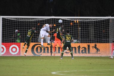 Los Angeles Galaksisi, 14 Temmuz 2020 'de Orlando Florida ABD' deki ESPN Vahşi Spor Dünyası 'nda düzenlenen MLS Sırt Turnuvası sırasında Portland Timbers ile karşı karşıya geldi.