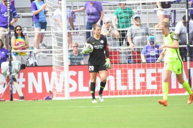 Orlando Pride 21 Temmuz 2018 'de Orlando Florida' daki Exploria Stadyumu 'nda Seattle Reign FC' ye ev sahipliği yapmaktadır. Fotoğraf: Marty Jean-Louis
