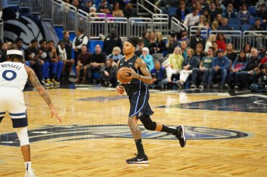 Orlando Magic 28 Şubat 2020 tarihinde Orlando Florida 'da Amway Center' da Minnesota Timberwolves 'a ev sahipliği yapar..  