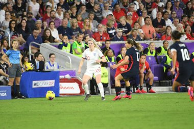 5 Mart 2020 'de Orlando Florida' daki Exploria Stadyumu 'nda düzenlenen 2020 SheBelieves Kupası' nda ABD - İngiltere Karşılaşması 