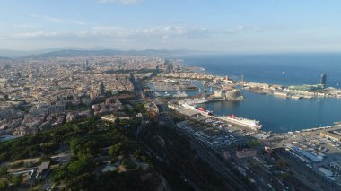 İspanya, Barselona 'nın hava manzarası