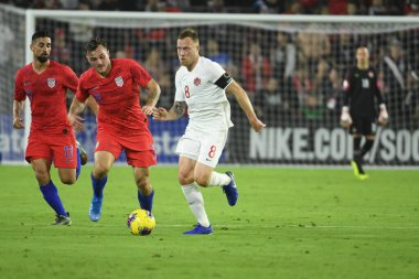 Amerikan Futbol Takımı 15 Kasım 2019 Cuma günü Orlando Florida 'daki Exploria Stadyumu' nda oynanan Concacaf Uluslar Ligi karşılaşmasında Kanada 'ya ev sahipliği yapmaktadır.