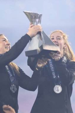 SheBelieves Kupası, 5 Mart 2019 tarihinde Tampa Florida Raymond James Stadyumu 'nda İngiltere' yi şampiyon ilan etmiştir. Fotoğraf: Marty Jean-Louis