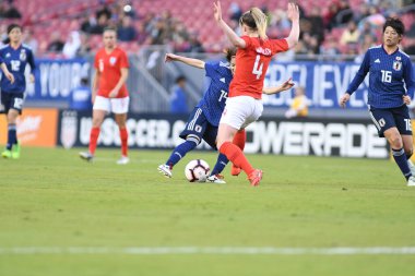 Japonya, İngiltere 'ye karşı Raymond James Stadyumu' nda 5 Mart 2019 'da Tampa Florida' da. 