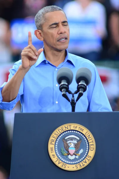 Presidente Barack Obama Habla Mitin Campaña Estadio Heritage Park Osceola — Foto de Stock