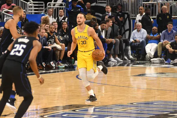 Orlando Magic Hospeda Golden State Warriors Amway Center Orlando Florida — Fotografia de Stock