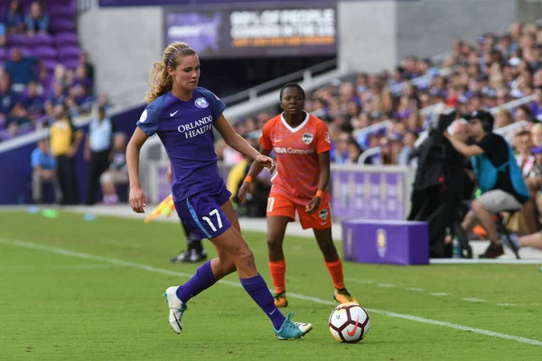 Orlando Pride Värd För Houston Dash Exploria Stadium Den April — Stockfoto