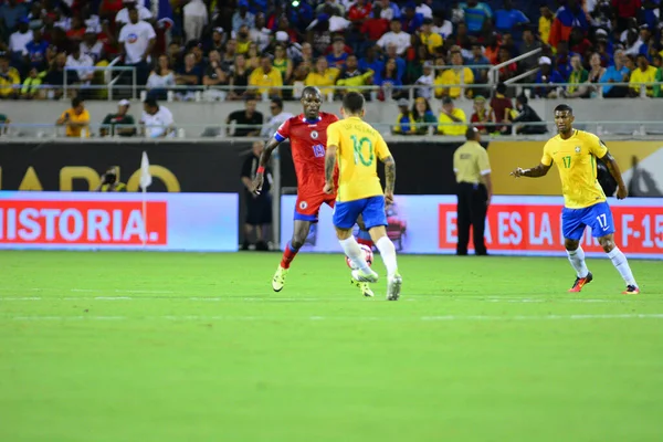 Brasil Enfrenta Haití Durante Copa América Centenario Orlando Florida Camping —  Fotos de Stock