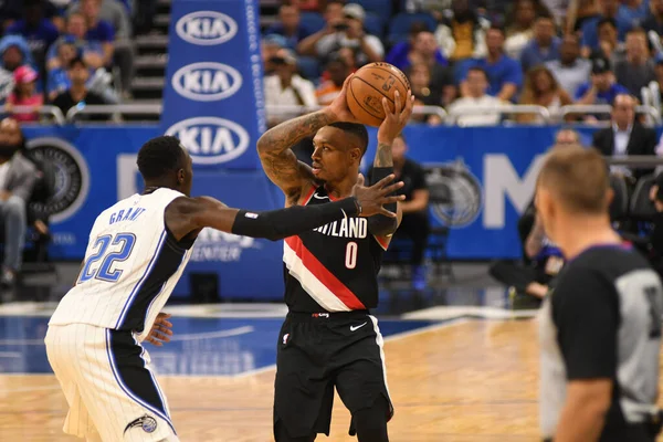 Orlando Magic Empfangen Oktober 2018 Die Portland Trail Blazers Amway — Stockfoto